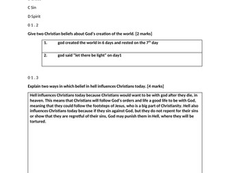AQA GCSE Religious Studies Assessment