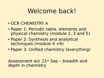 OCR A Level Rates and orders lesson