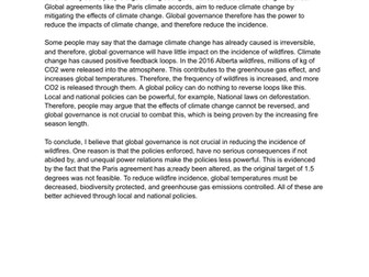 AQA A level Geography model answers