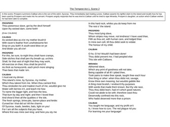 The Tempest Analysis Lesson