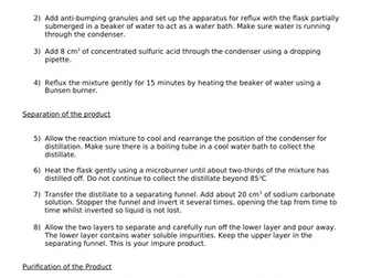 AQA A Level Chemistry Required Practical 10 - Purifying an Organic Liquid