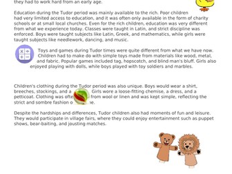 Tudor Reading Comprehensions