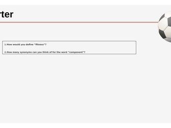 OCR GCSE PE Components of Fitness Lesson