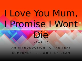'I Love You Mum - I Promise I Won't Die' Introduction