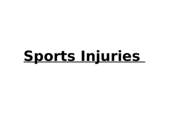 GCSE Sports Injuries