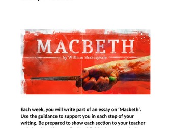 'Macbeth' Essay Practice Homework Resource Booklet