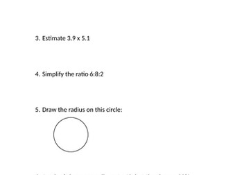 Mixed Maths Questions
