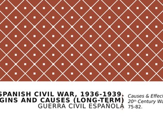 IB History SL and HL: Topic 11: Causes and Effects of 20th c. [Spanish and Chinese Civil Wars]