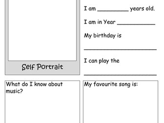 All About Me Sheet