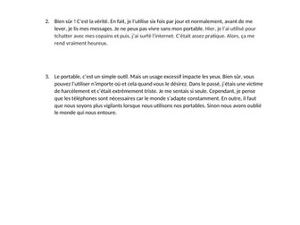 Differentiated texts on technology