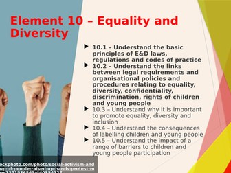 T Level Education and Childcare Element 10 Equality and Diversity