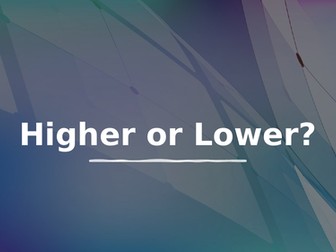 Higher or Lower Quiz Game