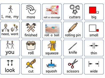 SEN Playdough communication chart