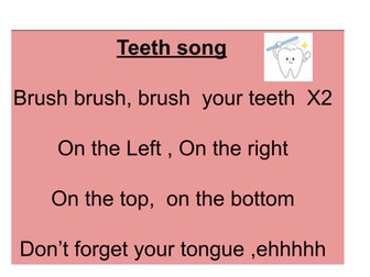 Brushing teeth song