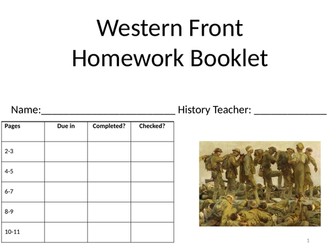 Western Front Homework Booklet