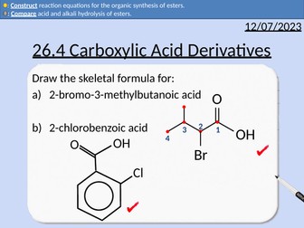 A level Chemistry: Carboxylic Acid Derivatives