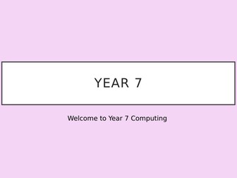 Year 7 Introductory lessons