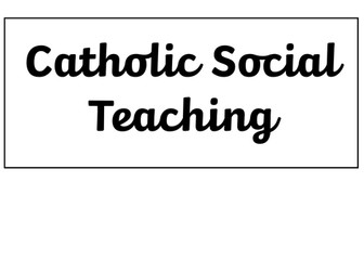 Catholic Social Teaching & Virtues to Live By Icons