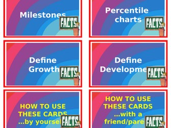 Flashcards for new spec NCFE Cache Level1/2 Child Development and care.
