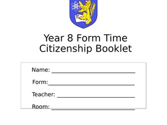 Year 8 Form Time Citizenship Booklet