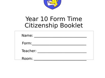 Year 10 Form Time Citizenship Booklet