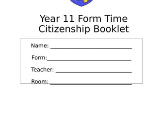 Year 11 Form Time Citizenship Booklet