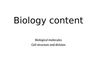 Biology A Level notes units 1 and 2