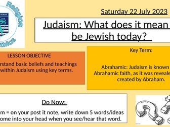 Judaism: An introduction and the differences between Orthodox and Reform Judaism (lesson for KS3)