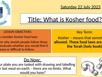 Judaism: Following the Mitzvot and Kosher food laws today