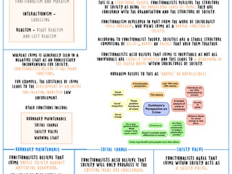 WJEC Criminology Sociological Theories Summary