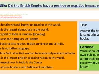 4. Did the British Empire have a positive or negative impact on India?