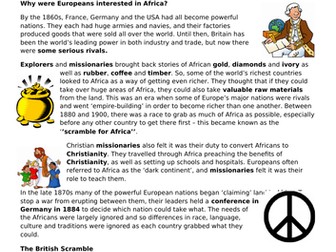 5. What was the ‘Scramble for Africa’?