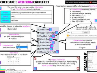 RocketCake 5 Web Forms Crib Sheet