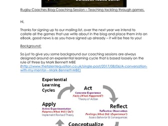 Rugby Union Teaching Tackling Through Games