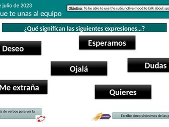 Present subjunctive - El presente de subjuntivo