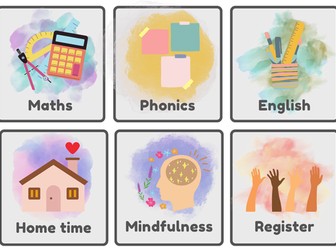 Visual timetable cards