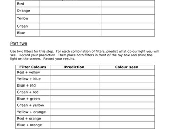 KS3 Science Light - Colours