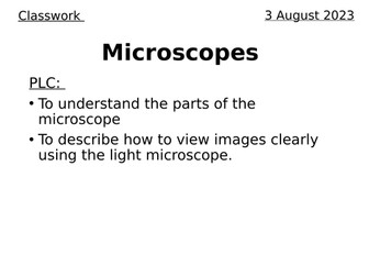 KS4 Combined Science - Microscopes