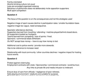 AQA A Level PE Sociology - Ethics, Sport and the law, violence, drugs