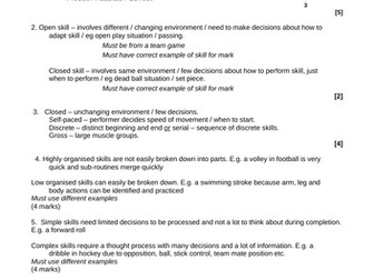 AQA A Level PE - Skill Acquisition Skill and Skill Transfer