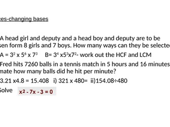 indices -changing bases