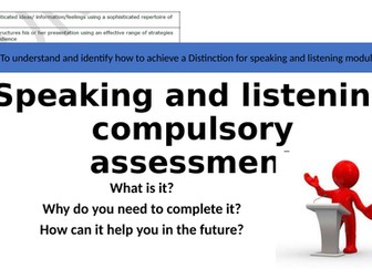 AQA GCSE Speaking and Listening SOW