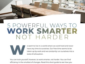 Unlock Efficiency & Work-Life Balance with "5 Powerful Ways to Work Smarter"