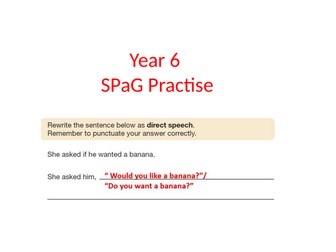 Year 6 SPaG Practise with questions from SATs papers (updated for 2024)