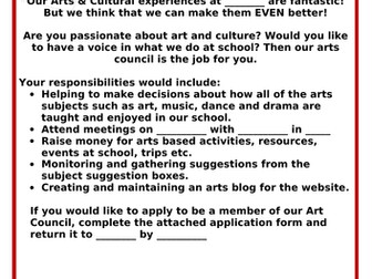 Arts Council Application