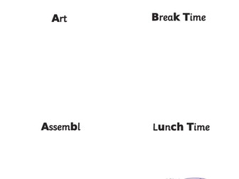 Bitmoji Visual Timetable