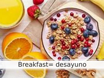 Spanish breakfast food menu lesson