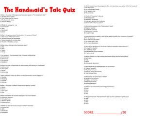 Quiz on The Handmaid's Tale
