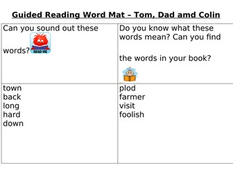 Guided reading word mats - KS1