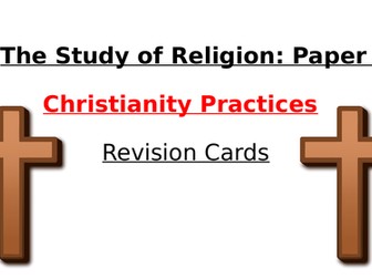 AQA Religious Studies Revision Cards - Christianity Practices